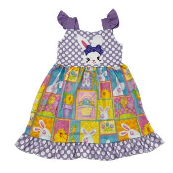 Saldainiai easter bunny mergina smock suknelė cute mergaičių suknelė karšto parduoti triušio saldainiai remake suknelės