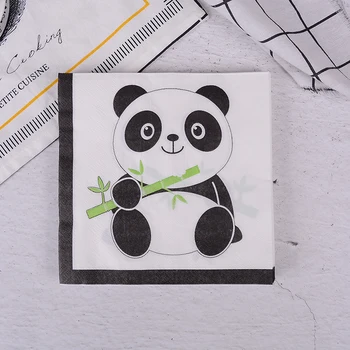 20pcs/daug Panda Temą Servetėlės Panda Temą Gimtadienio Prekių Panda Vienkartinės Servetėlės, Šaliai, Decroations