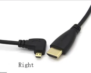 Mico HDMI į HDMI 90 laipsnių alkūnė HD duomenų kabelis Tablet telefono vaizdo kameros kabelis