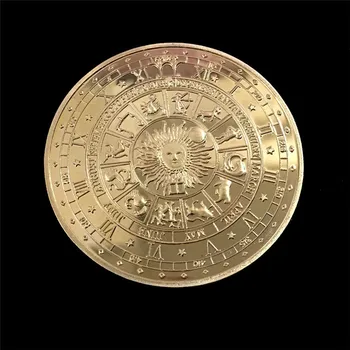 Būrimą Taro Surinkimo Menų Dovanos Lydinio Suvenyrų Auksą, Padengtą Monetos Metalo Antikos Imitacija
