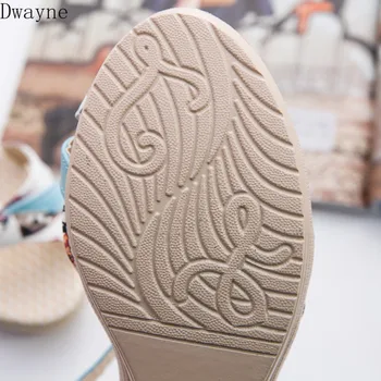 Moterų sandalai vasarą naujas mados saldus pleištai moterų batai korėjos platforma aukštakulnį žuvies burną, Storas dugnas sandalai rty6