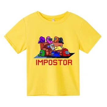 Naujas Žaidimas Tarp Mūsų Marškinėliai Vaikams Vasarą Animacinių filmų Top marškinėliai Berniukams, Mergaitėms Kawaii Impostor Grafinis Tees Unisex Mados anime drabužiai