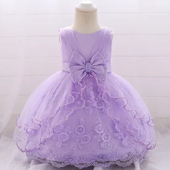 2019 1-3 Metų amžiaus Sprogimo Modelių Kūdikių Princesė Suknelė Dėvėti Karoliukai Lankas Vestuvių Suknelė trimatis Išsiuvinėti Sluoksniuotos Princesė Suknelė