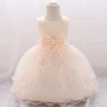2019 1-3 Metų amžiaus Sprogimo Modelių Kūdikių Princesė Suknelė Dėvėti Karoliukai Lankas Vestuvių Suknelė trimatis Išsiuvinėti Sluoksniuotos Princesė Suknelė