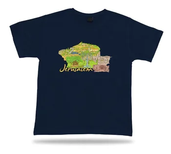Jeruzalės Senamiestis Dome Of The Rock Getsemanėje Vakarų Sienos Bokštas David Marškinėliai T-Shirt Homme 2019 Naujas Print T Shirt Tees