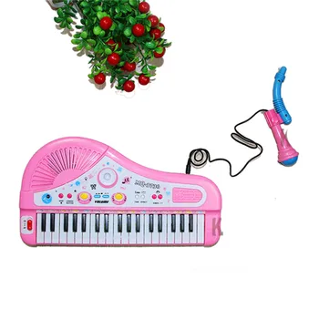 37 Klavišus Mini Elektroninių Klaviatūra Muzikinis Žaislas su Mikrofonu Švietimo Fortepijonas Žaislas Vaikams, Kūdikiams, Vaikams