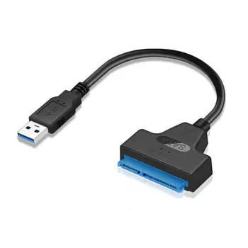 USB 3.0 SATA7+15pin Standžiojo Disko Kabelis Konverteris 2.5 Colių SSD HDD Kietąjį Diską SATA jungties Kabelį Skaičiuoklė
