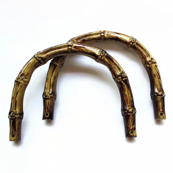 NAUJOS 1 pora dirbtiniais bambuko formos rankenos su sklende, D Mini, O Maišelis Kišenėje Moterų Rankinės bambuko formos Rankena OBag Krepšelį Mėnulis