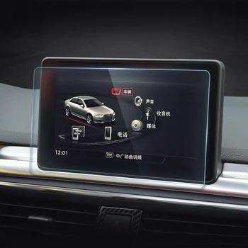 Automobilių Screen Protector Filmas Audi A4 B9 A5 Q5 S4 S5 2017 M. 2018 M. 2019 M., Grūdintas Stiklas, Automobilių Navigacijos Ekrano Apsauginės Plėvelės Lipdukas