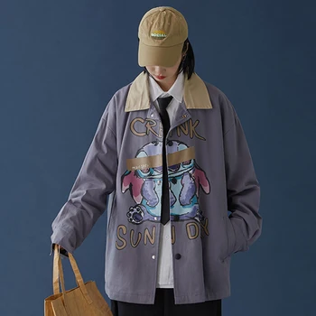 Tendencijos Produktų 2020 Jaket Moterų Mados Žiemos Paltai ir Striukės Vieną Krūtinėmis Windbreakers Laiškas Išspausdintas Prarasti viršutinių drabužių siuvimas