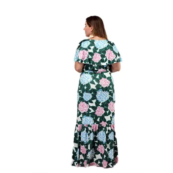 2019 m. Moters Suknelė Susiėmę Rankovėmis V-kaklo, Plisuotos Bohemijos Suknelė Temperamentas Didelio Dydžio moteriški Drabužiai