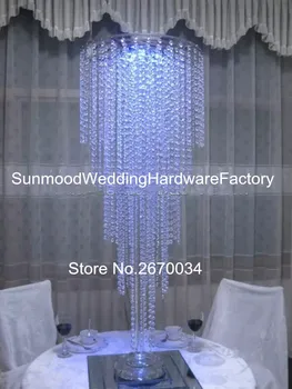 Didmeninės Nauja! elegantiškas ūgio kristalų gėlių vaza stovi vestuvių kristalų stalo centerpieces