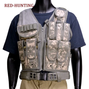 JAV Armijos ACU Karinės Taktinės Liemenės Wargame Kūno Šarvai Sporto Nešioti Medžioklės Vest CS Lauko Produktai Įranga su Šautuvu Dėklas