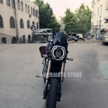 Universalus Motociklas Apvalus Veidrodis Scooter E-Bike Cafe Racer Retro galinio vaizdo Veidrodėliai Electrombile Nugaros Pusės Veidrodėlis 10mm/8mm