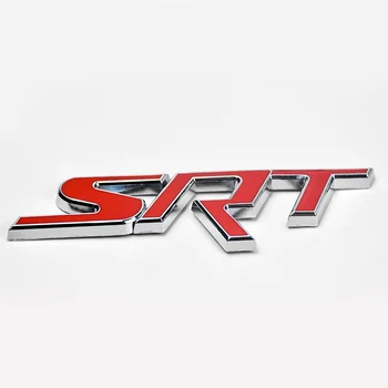 1PCS SRT 3D metalo automobilio emblema lipdukas galiniai Kamieno ženklelis Grotelės Lipdukai Automobilio lipdukai JEEP Dodge Įkroviklis SRT8 SRT4 Automobilių stilius