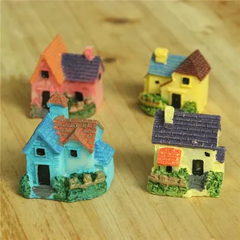 1piece Mielas Mini Dervos žaislas namas Pasakų Sodo Micro Kraštovaizdžio Dervos žaislas