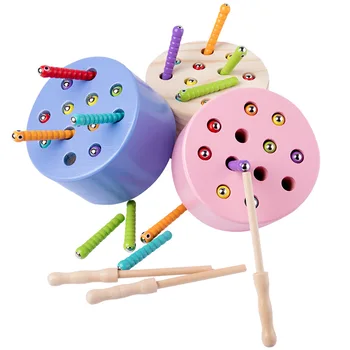 Kūdikiams, Vaikams 1-3 Metų Švietimo Žaislai Magnetinio Žvejybos Sugauti Vabzdžių Žaidimas Montessori Ankstyvojo Ugdymo Medinis Žaislas