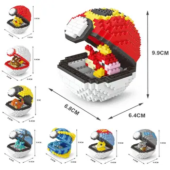 Surinkti Gyvūnų Squirtle Modelių Kūrimo Mini Micro Blokai Diamond Rinkinius Vaikams, Žaislai, Rinkiniai