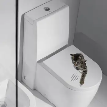 Cute kačių 3D sienų lipduko skylę peržiūrėti vonios kambarys, tualetas vaikas kambario apdaila, sienos lipdukas lipdukas tualetas lipdukas kambarį tapetai