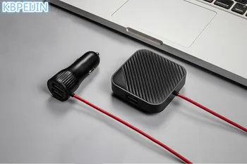4 Uostuose Automobilių optikos Aukštos kokybės USB Automobilinis Įkroviklis Greitai Adapterio Kabeliu, skirta 