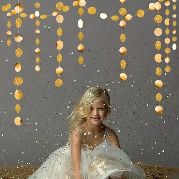 4M 57Dot Šampano Ratas, Girliandomis, Rožių Aukso Popieriaus Reklama Gimtadienio Apdailos Prekių Vestuvių Kabinti Baby Shower