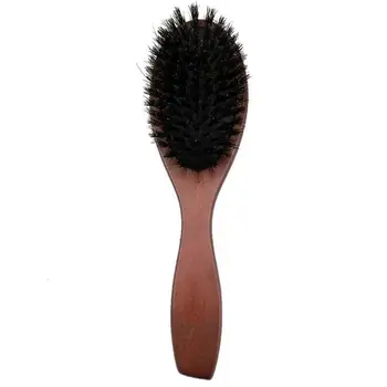 1Pcs Natūralių Šerno Šerių Hairbrush Masažas Šukos Anti-static Teptuku Stilius Įrankis Galvos odos Rankena Buko Plaukų Šepetys Irklas M V8X6