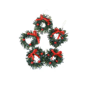 Kalėdų Eglutės Ornamentu Mini Kalėdų Vainikas žalia Spalva Pušis Lašas Namų Šalies Navidad Naujųjų Metų Prekes