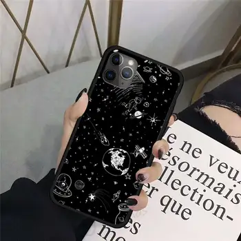 Kosmoso astronautas kūrybos mielas Telefono dėklas Skirtas iphone 8 11 12 Redmi pastaba 8 9 s huawei p 30 pro lite plius padengti shell funda