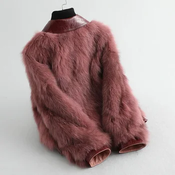 Fur Real Striukė Lapės Kailis Moterų Drabužiai 2020 M. Rudens Žiemos Korėjos Derliaus Šiltas Storas Viršūnes Manteau Femm Yy1673