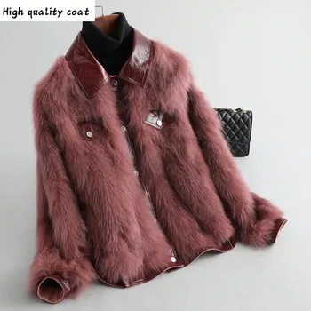Fur Real Striukė Lapės Kailis Moterų Drabužiai 2020 M. Rudens Žiemos Korėjos Derliaus Šiltas Storas Viršūnes Manteau Femm Yy1673