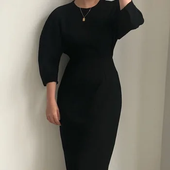 2020 m. Pavasarį, Rudenį prancūzijos Elegantiškas Ponios Office Suknelė Mados Seksuali vientisa Spalva Stora Suknelė Moterims Slim 