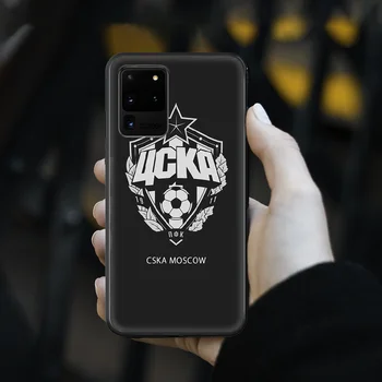 CSKA Moscow logotipą, Telefono dėklas dangtelio korpuso SamSung Galaxy S 5 6 7 8 9 10 20 Krašto Plus E Lite Ultra black atgal minkštas premjero tpu