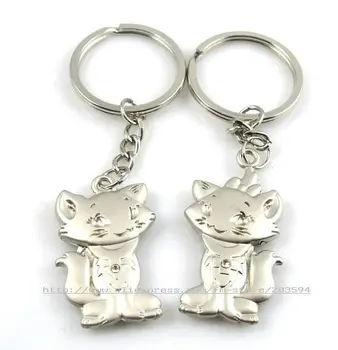 S6714 Cute Kačių Key Chain )Raktų Žiedas Mielas Pet Lydinio Pora Grandinės