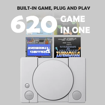 Retro Žaidimų Konsolės Statyti 620 Žaidimai 8 Bitų Palaikymą, AV-Out Įdėti Su 2 Žaidėjas Valdytojas Palaikymą, AV-Out 8 Bitų