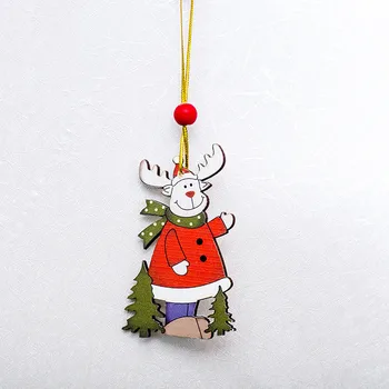 Kalėdų eglutės papuošalų, medinių sniego briedžių Santa Claus papuošalai linksmų kalėdų kabo pakabukas Kalėdų Medžio Namų Šaliai Dekoro