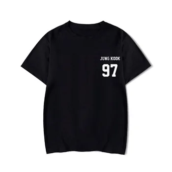 K-Pop Jersey Bangtan Vaikų Naujo Albumo Sau Ašara Nariai moteriški marškinėliai Kaklo Gerbėjai Capless t-shirt