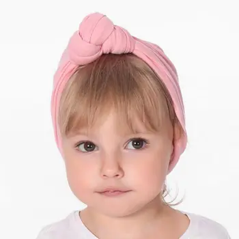 Naujas Baby girl Mazgas turbaną skrybėlę Tampri Cloche Bžūp Turbaną Bowknot Kūdikių Bžūp Pavasarį, Rudenį, Vaikai Kepuraitės Kepuraitė Priedai H151S