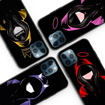 Case for iPhone 7 8 11 12 Max Pro X XS Max XR SE(2020 m.) 12 Mini 6 6S Plus Luxury Soft Black Telefono dėklas Anime Mergina