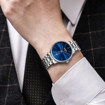 NAUJAS CADISEN Vyrų Mechaninis laikrodis atsparus Vandeniui Atsparios Smūgiams Atsitiktinis Automatices Vyrų Data, Laikrodis montre homme 2020 luxe de marque
