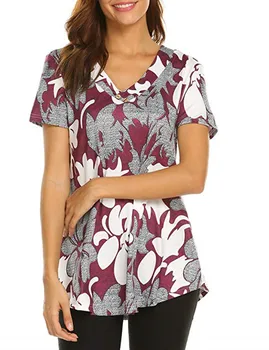 Plus Size 5XL 2019 Tees Moterims Gėlių Spausdinti Marškinėliai Moterims Saulės Prarasti Šių Tee Unisex marškinėliai Moteriška Mada Kelionės Topai