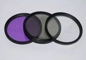 30mm UV CPL FLD Poliarizaciniai Objektyvo Filtro Komplektas + odinis dėklas vaizdo Kamera, Fotoaparatas, Objektyvai 30 mm