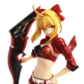 24cm Anime Fate/Papildomi duomenys sexy Raudona Lenktynių Ver Mergina Nero Klaudijaus Saber PVC Veiksmų Skaičius, Kolekcinių Modelių žaislai