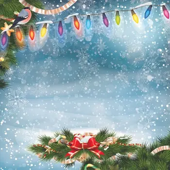 Užuolaidų Kalėdų eglių Šakos Snaigės Šventė Temą mėlyname Fone Balta Žalia Raudona Spalvinga Derliaus Iliustracijos