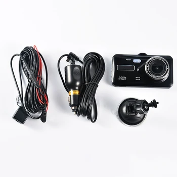 UNCOM DVR Brūkšnys Cam 4 colių vairavimo diktofonas dvigubo objektyvo touch HD naktinio matymo automobilių dvr atbulinės eigos vaizdo