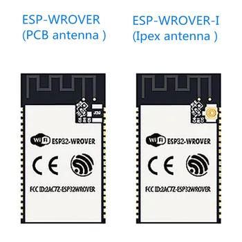 650PCS/plokštė ESP32-WROVER ESP32-WROVER-aš WiFi-BT-WS MCU ESP32 Modulis 4MB SPI flash 8MB PSRAM PCB antenos / IPEX antena