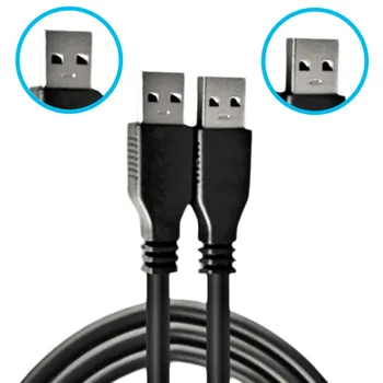 1pc Aukštos Kokybės Black USB 2.0 Male vyrams, M/M Išplėtimo Jungties, Adapteris, Laidas Laidas Laidas karšto naujas