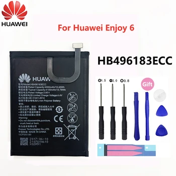 Hua Wei Originalaus Telefono Baterija HB496183ECC 4100mAh Už HUAWEI Mėgautis 6 SIM TD-LTE NEP-AL00 NEP-AL10 Telefono Baterijos
