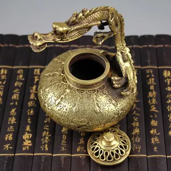 Antikvariniai santalas įvairūs Antikvariniai Žalvaris grand Ming Xuan vertus nešiojamų dragon smilkalai