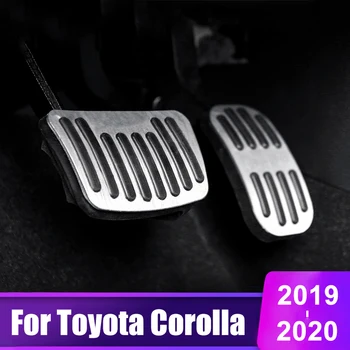 Aliuminio lydinys Automobilio Pedalai Kuro Akceleratoriaus Pedalas Stabdžių Pedalą Padengti Trinkelėmis Toyota Corolla 2019 2020 E210 Auto Priedai