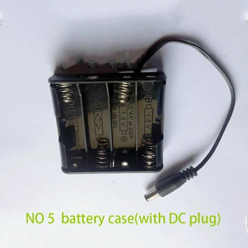 100vnt/daug Plastikiniai Nešiojami AA Baterijos Laikymo Dėžutės Juoda Turėtojas 4x AA Batteria Laikiklį Su DC Kištukas Didmeninės
